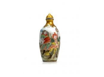 CHINESE PORCELAIN SNUFF BOTTLE SIGNED