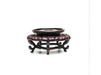 CHINESE CARVED & PIERCED HARDWOOD STAND