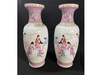 LARGE PAIR OF CHINESE PORCELAIN VASES