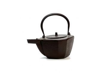 JAPANESE CAST IRON TEAPOT with BAMBOO SHOOTS