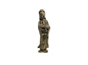 CHINESE BRONZE of WOMAN HOLDING A SCEPTER