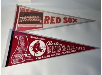 (2) 1975 BOSTON RED SOX PENANTS