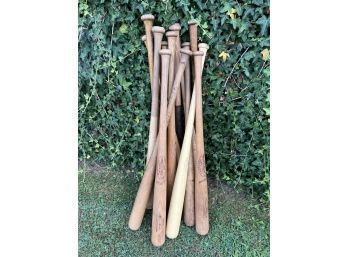 COLLECTION OF MOSTLY VINTAGE WOODEN BASEBALL BATS