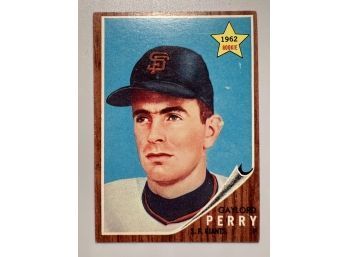 1962 TOPPS GAYLORD PERRY ROOKIE #199