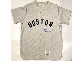 TED WILLIAMS AUTOGRAPHED ROAD JERSEY