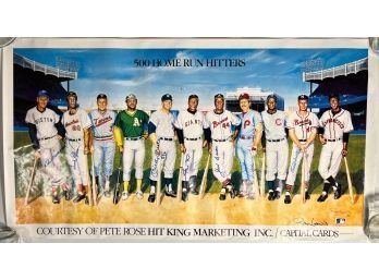 AUTOGRAPHED R LEWIS '500 HOME RUN HITTERS' POSTER
