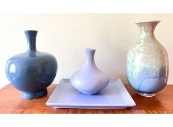 (3) PIECES OF HAEGER POTTERY  & A FOURTH