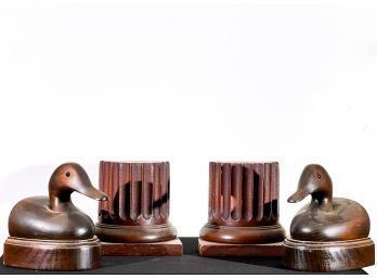 (2) PAIRS OF VINTAGE BOOKENDS