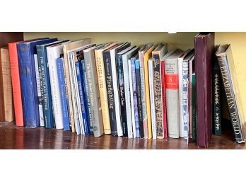 SHELF OF MISCELLANEOUS REFERENCE BOOKS