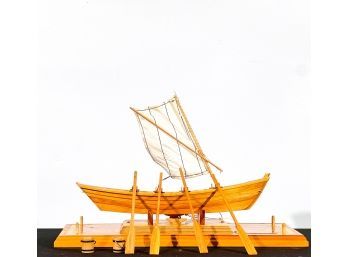 HAND MADE BOAT MODEL OF A DINGHY