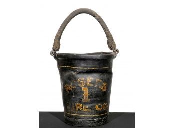 (19th C) 'ROGERS FIRE CO' LEATHER FIRE BUCKET