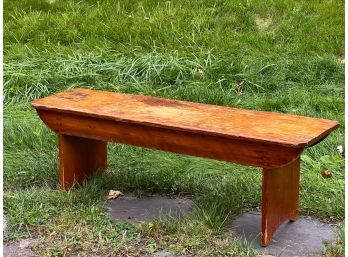 RUSTIC PINE BENCH w BOOTJACK ENDS