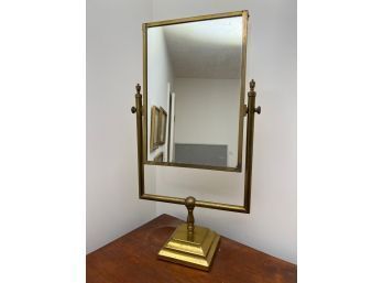 (2) SIDED BRASS TILTING MIRROR with URN FINIALS