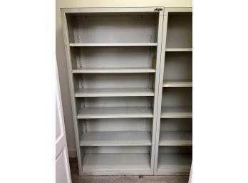 PAIR OF UTILITY METAL PRODUCTS BOOKCASES