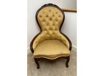 VICTORIAN BALLOON BACK ROSEWOOD PARLOR CHAIR