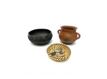 NATIVE AMERICAN BASKET, BOWL and VESSEL