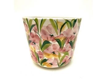HAND PAINTED CERAMIC PLANTER MADE IN ITALY