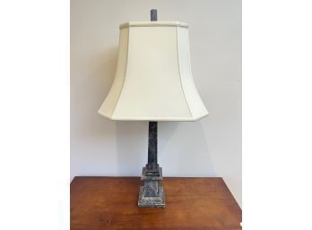 COLUMNAL-FORM MARBLE TABLE LAMP