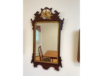 (18th c) CHIPPENDALE MAHOGANY LOOKING GLASS