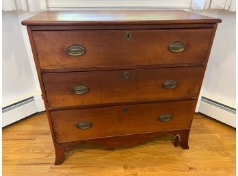 FEDERAL PERIOD CHERRY WOOD CHEST of DRAWERS