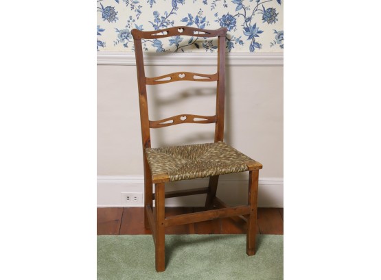 (18th c) CHIPPENDALE CHERRY WOOD SIDE CHAIR