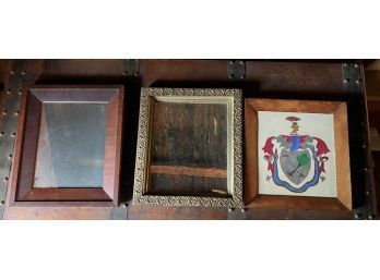 (2) MIRRORS And FRAMED COAT OF ARMS