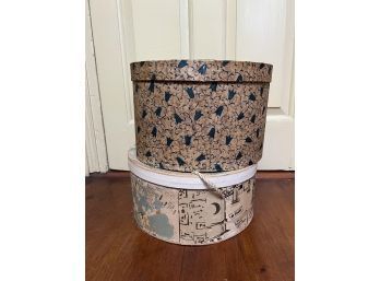 (20th c) HAT & BAND BOXES with HATS