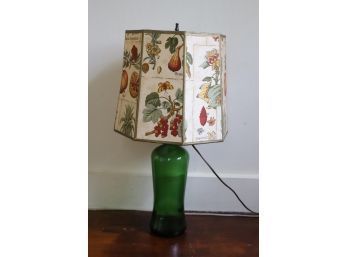 COUNTRY TABLE LAMP with BOTTLE BASE