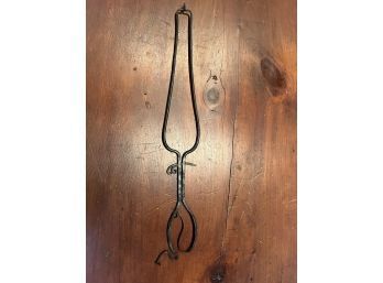 (18th c) STYLE WROUGHT IRON PIPE TONGS