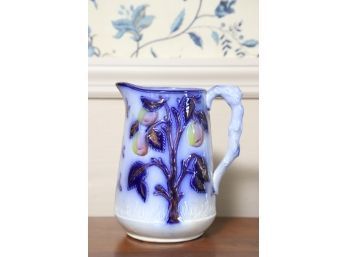 ENGLISH PITCHER with RAISED LUSTER APPLE TREES
