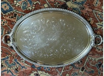 VERY LARGE and IMPRESSIVE SILVER PLATED TRAY