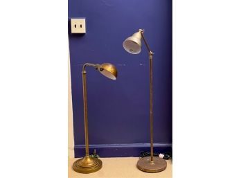 (2) BRASS FLOOR LAMPS