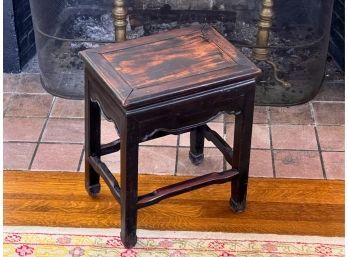 SIGNED ASIAN HARDWOOD PLANT STAND