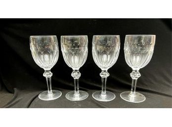 SET OF (4) WATERFORD WINE GOBLETS