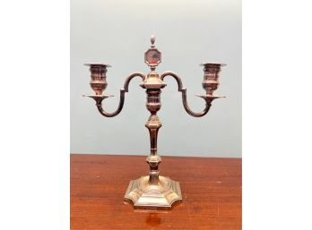 FINE QUALITY & HEAVY SILVER PLATED CANDELABRA