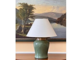 ASIAN STYLE TABLE LAMP IN FAUX REPTILE SKIN