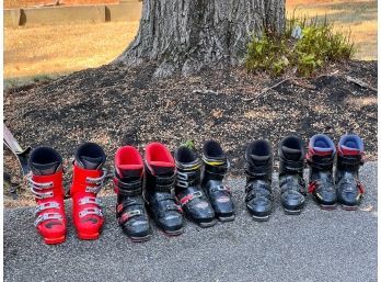 (5) PAIRS OF CHILD SIZED SKI BOOTS