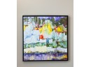 FRAMED DECORATIVE ABSTRACT WALL HANGING