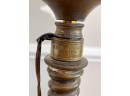 R. HOLLINGS & CO SLAG GLASS FLOOR LAMP w GRIFFINS
