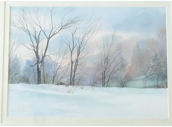 PENCIL SIGNED & NUMBERED GRANT DODGE WINTER SCENE