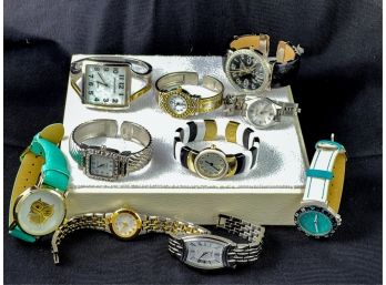 COLLECTION OF (10) CONTEMPORARY LADIES WATCHES