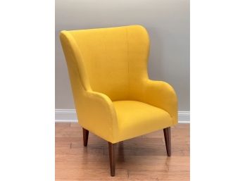 MID CENTURY MODERN STYLE WING BACK IN YELLOW
