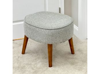 MID CENTURY STYLE UPHOLSTERED FOOT STOOL