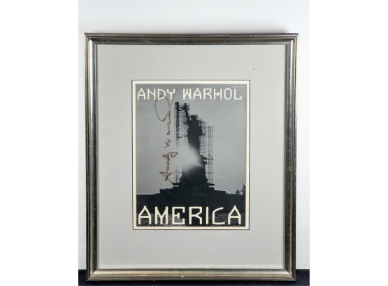 ANDY WARHOL (1928-1987) AUTOGRAPHED COPY 'AMERICA'