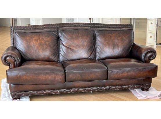 (3) SEAT CONTEMPORARY LEATHER SOFA