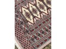 HAND WOVEN ORIENTAL AREA RUG w REPEATING BORDERS