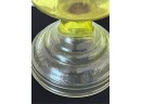(7) PC MISC GLASS LOT: OIL LAMP, HOBNAILED, ETC