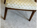 MID CENTURY CANED BACK ARM CHAIR