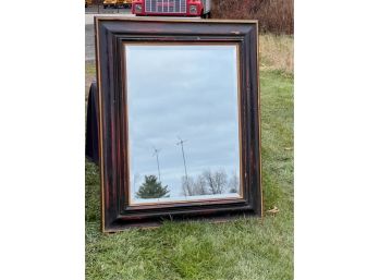 DESIGNER QUALITY FAUX PAINTED TORTOISE SHELL MIRROR