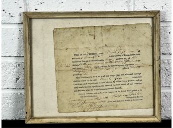 EARLY (19th C) BRADFORD MA RECEIPT FOR CARRIAGE